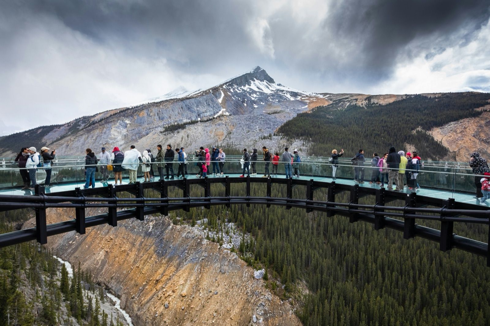 Glass-floored Skywalk at the Columbia Icefield — Banff Journey Columbia Icefield tour
