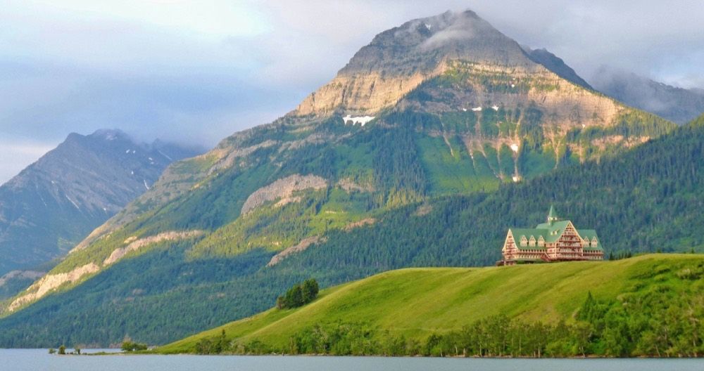 Prince of Wales Hotel above Upper Waterton Lake — Banff Journey Waterton day tour