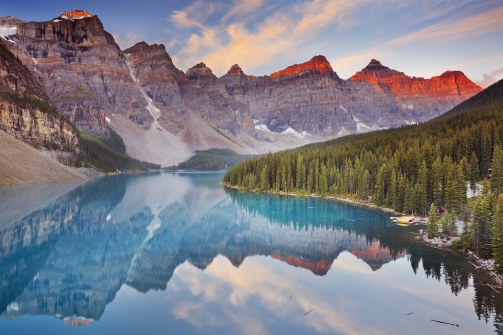 Sunrise at Moraine Lake
